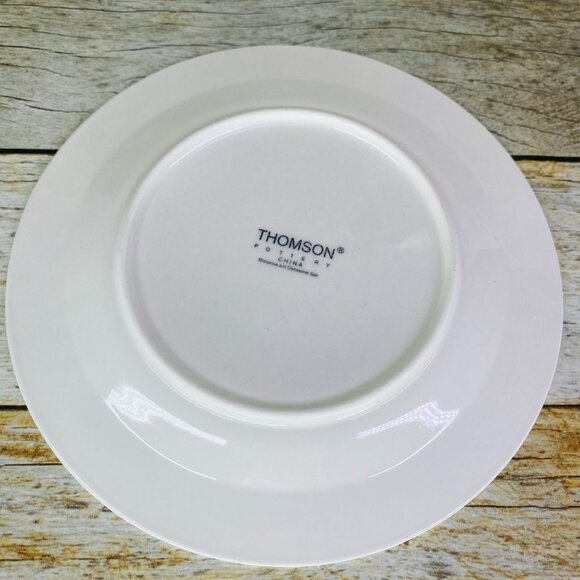 Thomson Pottery FRUIT GARDEN Embossed Fruit White Earthenware Salad Plates Set 4 - Picture 5 of 16